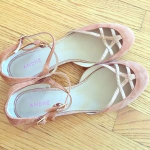 French Designer André Flat Strappy Shoes Brand New
